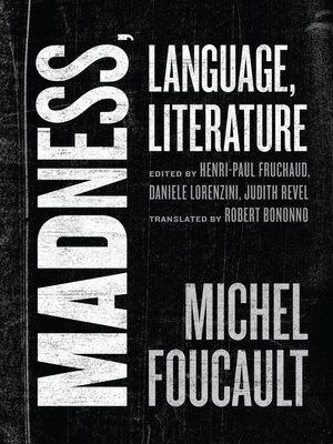 cover image of Madness, Language, Literature